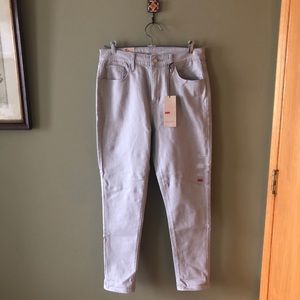 Levi’s gray cropped high rise skinny jeans NWT